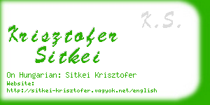 krisztofer sitkei business card